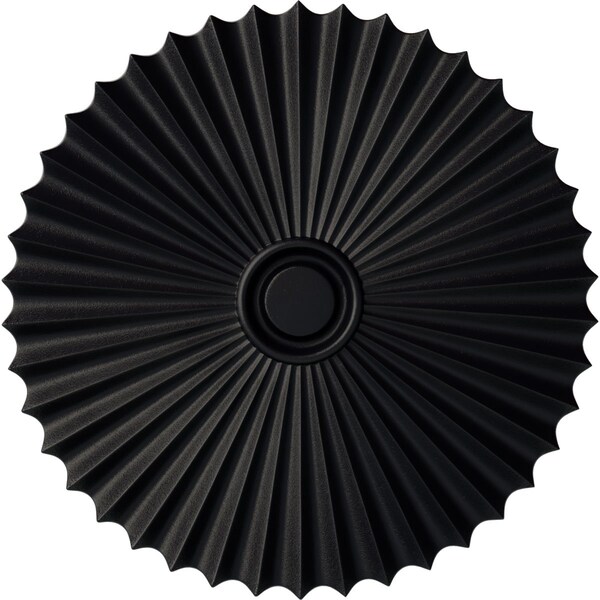 Ekena Millwork Shakuras Ceiling Medallion (For Canopies up to 5 3/4"), Hand-Painted Steel Gray, 33 7/8"OD x 2"P CM34SHSGS - main